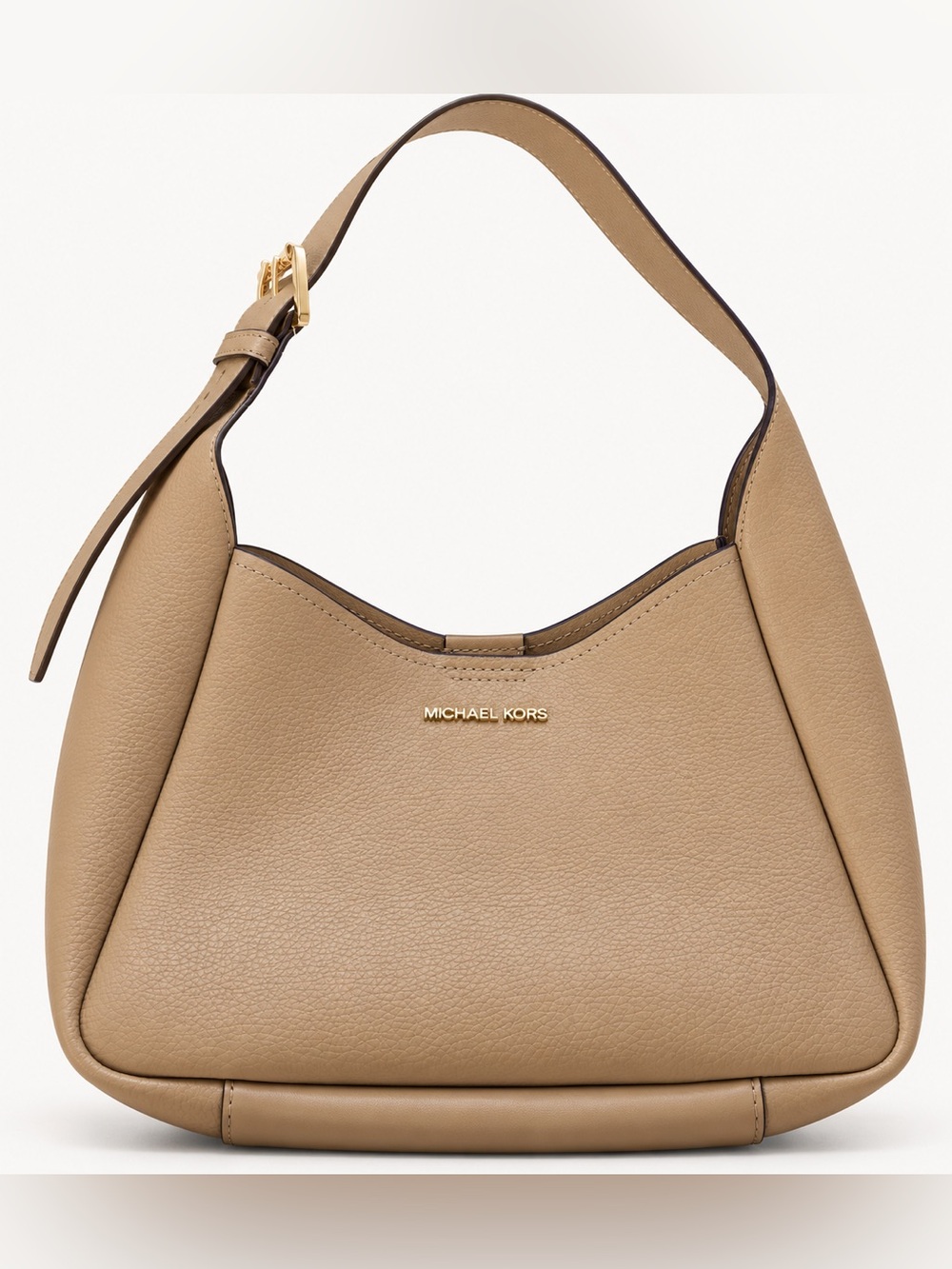 NWT Michael Kors Genuine Leather Hobo Bag in Birch/ Camel MSRP $328